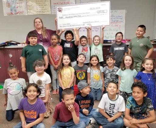 Littlefield Primary School recently completed their Coins4Kids drive, where they raised a total of $865. The money raised will go towards the Children’s Neuro-blastoma Cancer Foundation. (Photo by Peggy Robison)